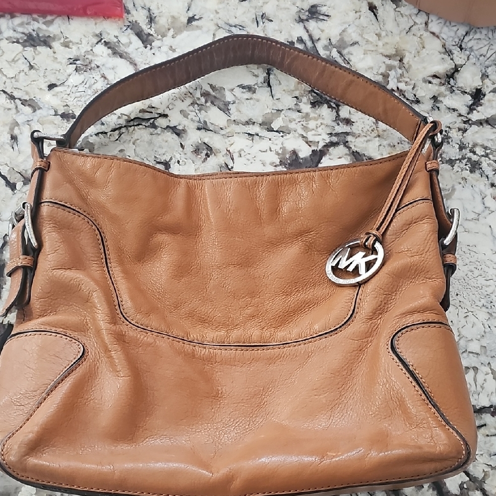 Michael Kors Tan Leather Hobo Bag